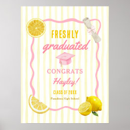 Onlangs Afgestudeerd Afstudeerfeest Printen Welkom Poster