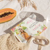 Onlangs Afgestudeerde Bloemige Citrus Bedankkaart