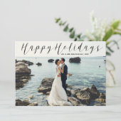 Onlangs het Gehuwde prettige feestdagen (plural:) Feestdagenkaart (Staand voorkant)