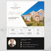 Onlangs te koop Staand Onroerend Goed Modern Huis Flyer (Voorkant)