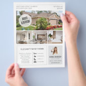 Onlangs Te Koop Vastgoed Marketing Flyer Sjabloon (Hand)