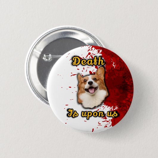 Onleesbare pin ronde button 5,7 cm (Voorkant /achterkant)