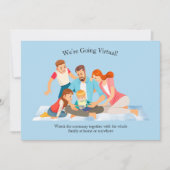 Online Afstuderen Ceremony Blue Invitation Kaart (Voorkant)