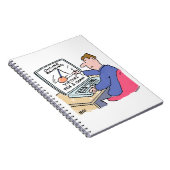 Online Banking Humor Funny Bank Customer Cartoon Notitieboek (Rechterzijde)