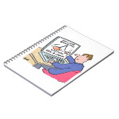 Online Banking Humor Funny Bank Customer Cartoon Notitieboek (Linkerzijde)