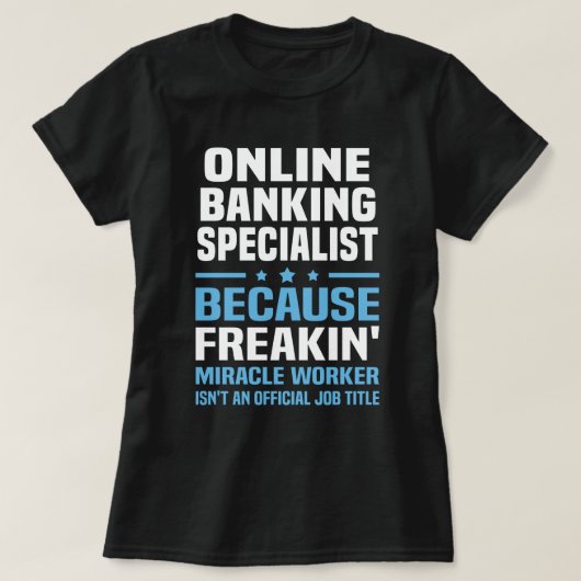 Online bankspecialist t-shirt (Design voorkant)