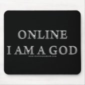 Online ben ik een God Muismat (Voorkant)