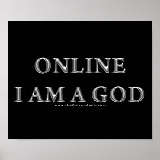 Online ben ik een God Poster (Voorkant)