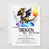 Online bewerkbaar Dragon Boy Baby shower Kaart (Voorkant)