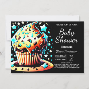Online Bohemian Custom Muffin Boy Baby shower Kaart