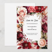 Online Bourgogne Charm Save The Date (Voorkant / Achterkant)