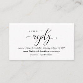Online Bruiloft RSVP website reageren Informatiekaartje