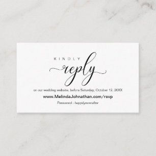 Online Bruiloft RSVP website reageren Informatiekaartje
