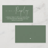 Online bruiloft viering RSVP, moderne minimalist Informatiekaartje (Voorkant / Achterkant)