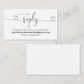 Online bruiloft Website RSVP, Moderne kalligrafie Informatiekaartje (Voorkant / Achterkant)