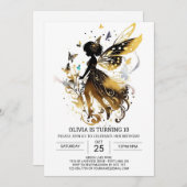 Online Butterfly Fairy Verjaardag Bliss Kaart (Voorkant / Achterkant)