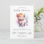 Online Chic Modern Koe Baby shower Kaart (Staand voorkant)