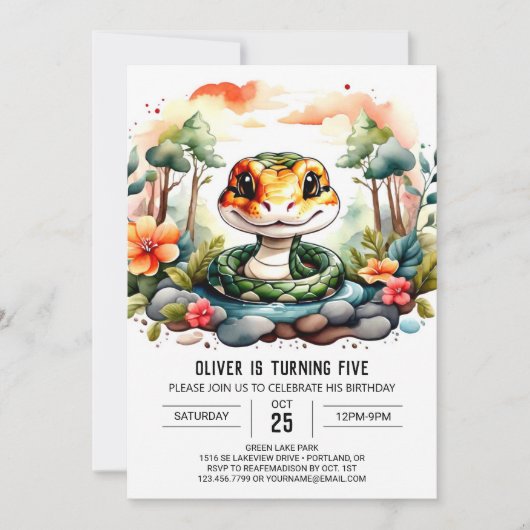 Online Cobra Verjaardag Kaart (Voorkant)