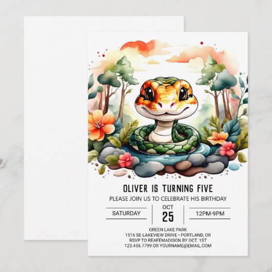 Online Cobra Verjaardag Kaart (Voorkant / Achterkant)