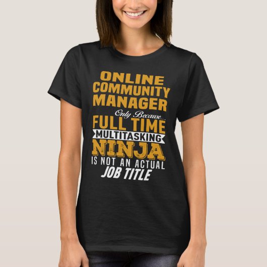 Online Community Manager T-shirt (Voorkant)