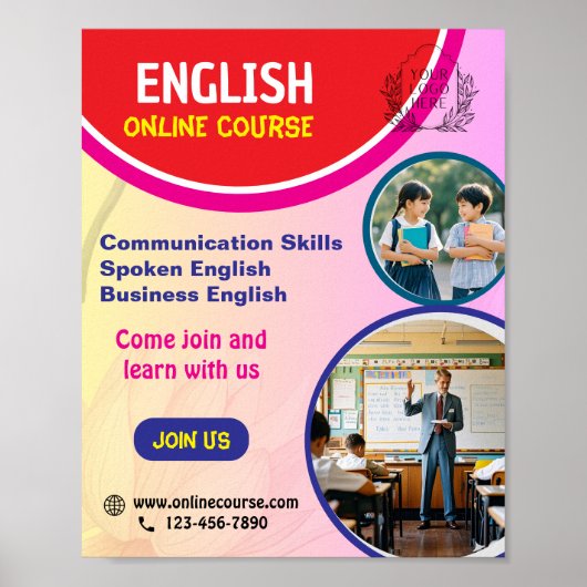 ONLINE CURSUS ENGELS POSTER (Voorkant)