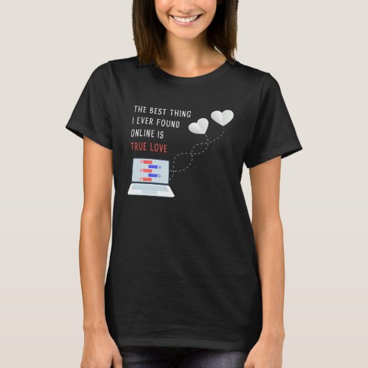 Online Dating Couples Relationship Valentineu2019s T-shirt (Voorkant)