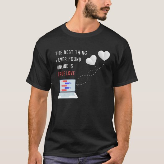 Online Dating Couples Relationship Valentineu2019s T-shirt (Voorkant)