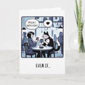 Online Dating Humoristische Quote Grappige Valenti Kaart (Voorkant)