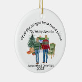 Online dating paar blond Passen getrouwd Keramisch Ornament (Rechts)