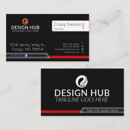 Online designer visitekaartje (Voorkant / Achterkant)