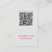 Online Doctor Visitekaartje met QR-code (Achterkant)
