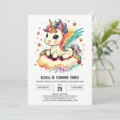 Online Eenhoorn Verjaardag Bliss Kaart (Staand voorkant)