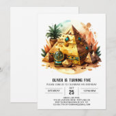 Online Egyptische gouden piramides Verjaardag Kaart (Voorkant / Achterkant)