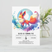 Online Enchanted Fox Verjaardag Kaart (Staand voorkant)