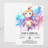 Online Enchanted Monkey Verjaardag Kaart (Voorkant / Achterkant)