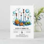 Online Experiment Whimsy Wetenschapper Verjaardag Kaart (Staand voorkant)