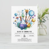 Online Experiment Whimsy Wetenschapper Verjaardag Kaart (Staand voorkant)