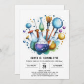 Online Experiment Whimsy Wetenschapper Verjaardag Kaart (Voorkant / Achterkant)