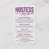 Online feesttips - Visitekaartjes voor hostess Rew Klantenkaartje (Achterkant)