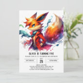 Online Fox Verjaardag Kaart (Staand voorkant)