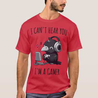 Online gamen Crow familie grappig T-shirt