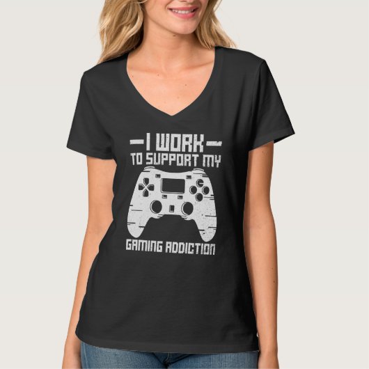 Online gamer voor een controller nerd t-shirt (Voorkant)