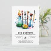 Online Gear Experiment Wetenschapper Verjaardag Kaart (Staand voorkant)