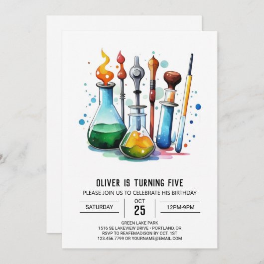 Online Gear Experiment Wetenschapper Verjaardag Kaart (Voorkant / Achterkant)