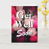 Online Get well soon kaart met tulpenbloem foto (Gele Bloem)