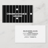 Online Gitaarlessen Internet Music Instructor Visitekaartje (Voorkant / Achterkant)