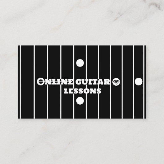 Online Gitaarlessen Internet Music Instructor Visitekaartje (Voorkant)