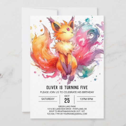 Online grillige Fox Verjaardag Kaart (Voorkant)