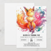 Online grillige Fox Verjaardag Kaart (Voorkant / Achterkant)