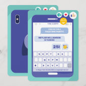 Online groep Video Chatbericht telefoon Kaart (Voorkant / Achterkant)